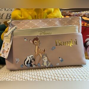 NWT Primark x Disney Bambi 2-piece Cosmetic Bag set